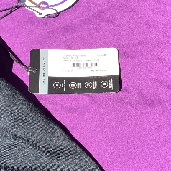 Tail White Label Plus UPF‎ 50 Tennis Skirt Skort Womens Size 3XL XXXL Onxy Black - Picture 4 of 6